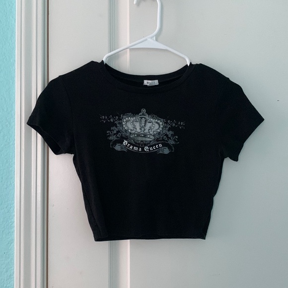 Garage Tops - Drama queen rhinestone baby tee